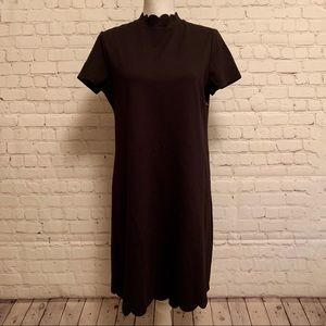 Tiana B. Black Scallop Dress